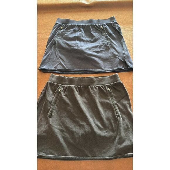 lot of 2 Women's  T By Talbots Skorts Large Black and Blue - Picture 1 of 9